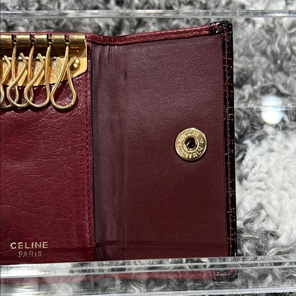Vintage Celine Burgundy and Black Key & Card Holder - Picture 10 of 11